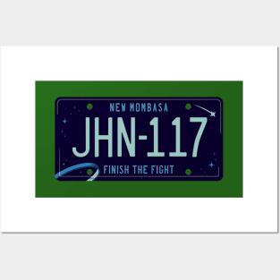 John 117 License Plate Posters and Art